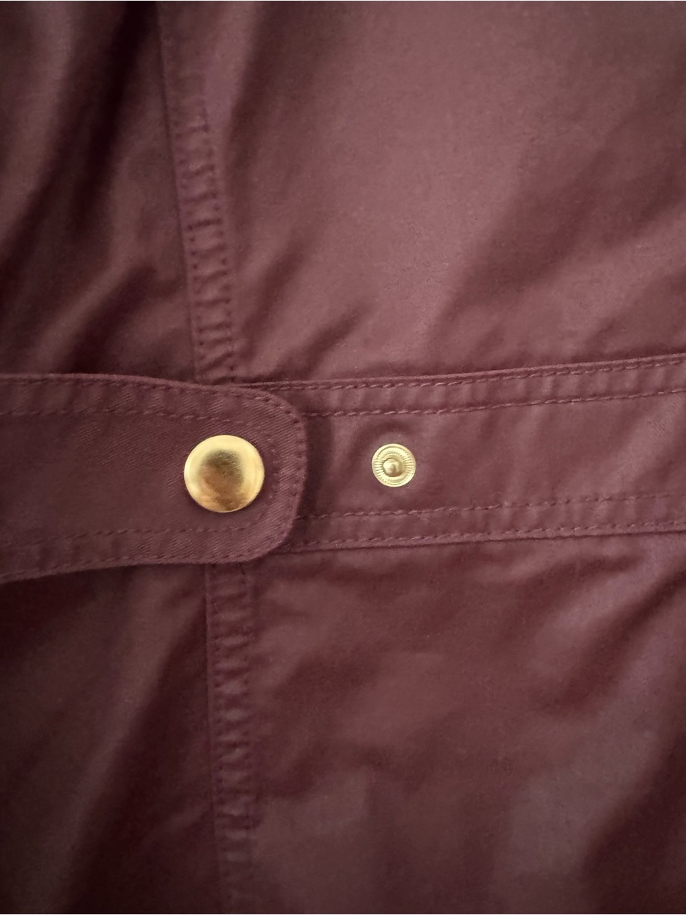 J. Crew Women's Burgundy Utility Field Jacket with Gold Buttons - Picture 3 of 6